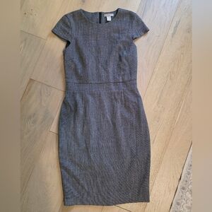 H&M Charcoal Tweed Knee Length Dress